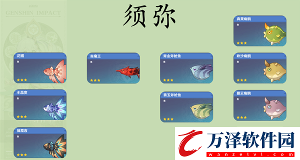 原神提瓦特可釣魚(yú)魚(yú)種類有多少