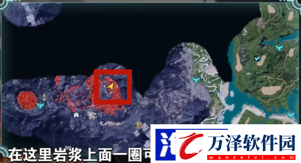 幻獸帕魯巨大帕魯?shù)霸谀?></p><p>2、另一個也是在火山地帶，前往古代文明遺址的左邊位置，運氣好的話就能找到。</p><p style=